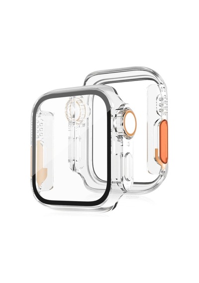 Zenviya21 Apple Watch Uyumlu 44mm Watch 49mm Kasa Dönüştürücü Ve Ekran Koruyucu - Şeffaf Zenya785