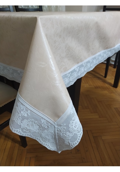 Masa Örtüsü Pvc Dantel Kenar 140X180Cm