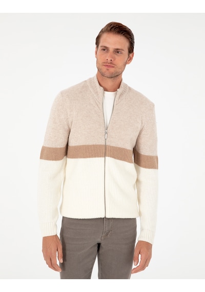 Pierre Cardin Erkek Ekru Hırka Triko 50296434-vr019 Ekru