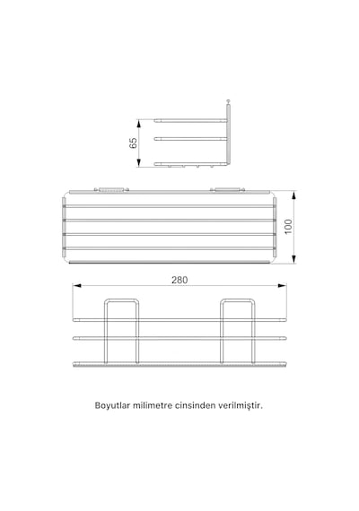 Buççin Online Mağaza 3'lü, Kancalı, Yapışkanlı, Paslanmaz Banyo Rafı, Banyo Aksesuarı, Şampuanlık, Sabunluk, Duş Askısı M Çok Renkli