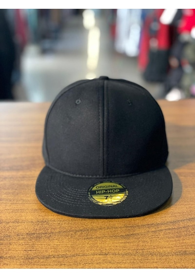 Hiphop Snapback Rapper Basket Siyah Kanvas Cap Şapka Siyah