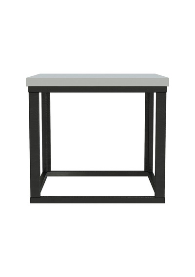 Kare Orta Sehpa 44x44x40,7 Cm 28 Mm Tabla, Masif Ahşap Ayak Gri / Ceviz Gri Gri