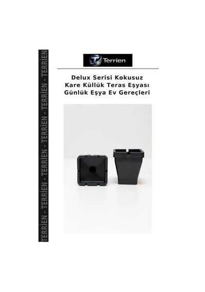Delux Serisi Kokusuz Kare Küllük Teras Eşyası Günlük Eşya Ev Gereçleri
