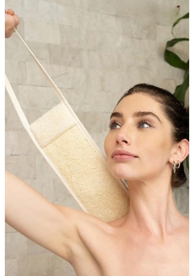 Kabak Lifi Kesesi I %100 Doğal Kabak Lifi Sırt Kesesi Masaj Ve Peeling Etkili Uzun Form