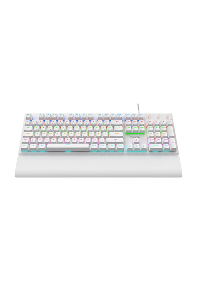 Nova Mk104 Rainbow Bilek Destekli Türkçe Fullanti-ghosting Mekanik Oyuncu Klavyesi Beyaz Blue Switch