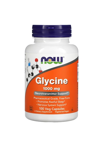 Now Foods Glycine Amino Neuro Nervous System 1,000 Mg 100 Veg Caps Aromasız