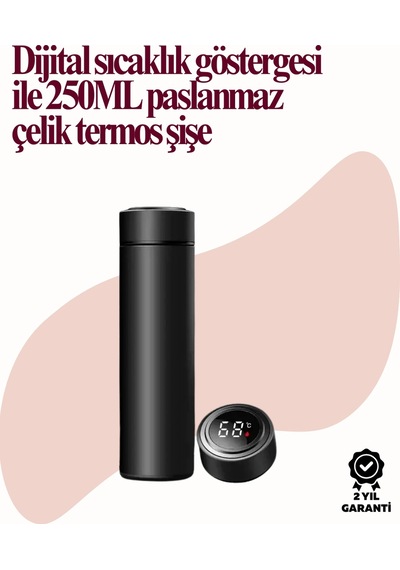 Uzun Süre Isı Koruma Sağlayan Dijital Göstergeli Termos Renkli