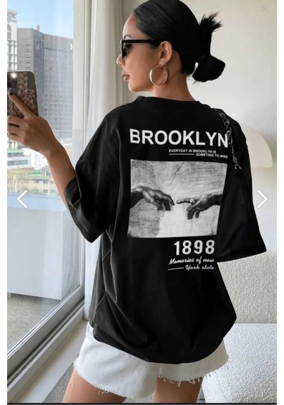 Kozia Outdoors Malkoçbey Oyaka Unisex Oversize T-şhirt Siyahhh SIYAH
