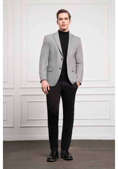 Morven Erkek Gri Yünlü Desenli Dynamic Fit Rahat Kesim Mono Yaka Ceket 25ks002007100 Gri Morven Erkek Gri Yünlü Desenli Dynamic Fit Rahat Kesim Mono Yaka Ceket 25ks002007100 Gri