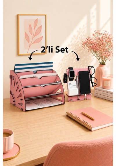 Quarter Masaüstü Organizer Ve Telefon Standı 2'li Set Ahşap Dosya Düzenleyici Dekoratif Dairesel Evrak Rafı Pembe - 901034195 Pembe Quarter Masaüstü Organizer Ve Telefon Standı 2'li Set Ahşap Dosya Düzenleyici Dekoratif Dairesel Evrak Rafı Pembe - 901034195 Pembe