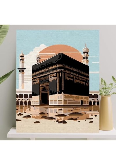 Sayılarla Boyama Tuval Seti Fırça Boya Dahil Çıtalı 40x50 Cm - Kabe