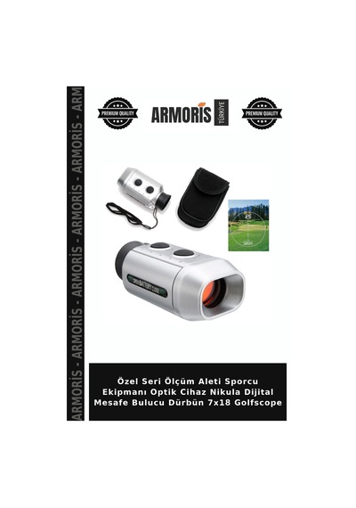 Özel Seri Ölçüm Aleti Sporcu Ekipmanı Optik Cihaz Dijital Mesafe Bulucu Dürbün 7x18 Golfscope