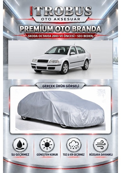 Skoda Octavia 2003 Ve Öncesi Uyumlu Premium Araba Brandası Oto Branda Sd3 Beden