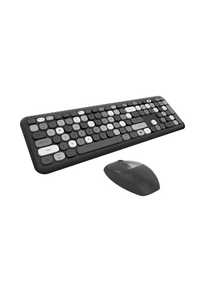 Mofii No666 Siyah Gri Klavye Mouse Set Lazer