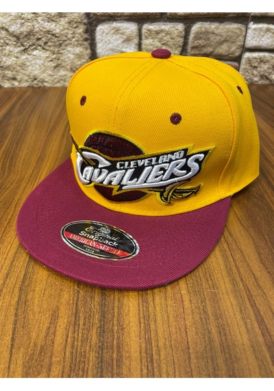 Hamze Cleveland Cavaliers Nba Hiphop Snapback Rapper Basketbol Unisex Şapka Cap Sarı