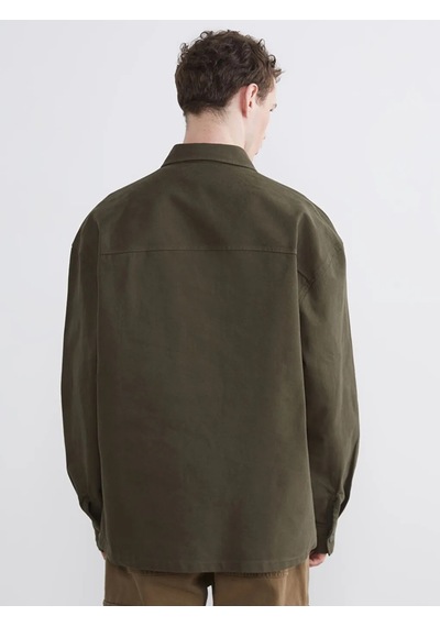 Lc Waikiki Haki Loose Fit Erkek Gabardin Gömlek Ceket