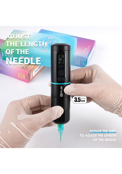 Wjx W4 Wireless 3.5mm Stroke Usb-c Çift Bataryalı Kablosuz Rotary Dövme Makinesi