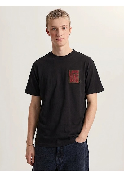 Stretch Stack Crackle Ss Tee Erkek Siyah T-shirt - Vn000swe Siyah