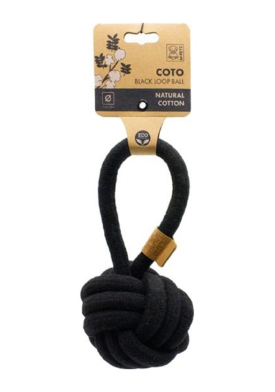 M-pets M-pets Çekmeli Örgü Köpek Top Oyuncağı 11 Cm Siyah