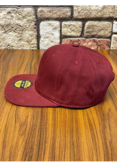 Hamze Hip Hop Snapback Rapper Basic Gabardin Cap Şapka Bordo