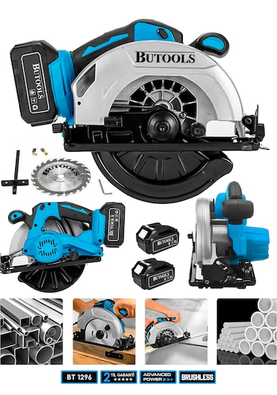 Butools ST-26 21V Platinum Ahşap Sunta Ağaç Kesme Makinesi Daire Testere Mavi