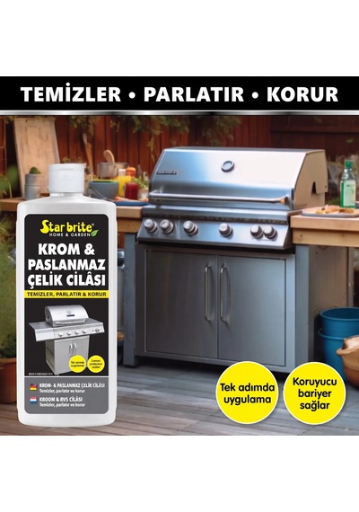 Starbrite - Krom Ve Paslanmaz Çelik Parlatıcı 237 Ml : Metal Aksamlarınızda Sert Ovmaya Son, Tuz Ve Pasa Karşı Uzun Ömürlü Ayna Parlaklığı