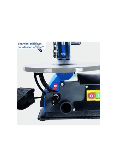 Scheppach Dekupaj Testeresi Deco-xls Model Geniş Ayak Şalteri Üzerinden Kontrol Kesme Yüksekliği 50-406mm 12mm Hub 500-1700 Devir/dk Fan Başlığı Ve Led Çalışma Lambası İle