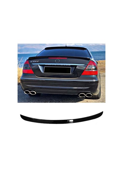Mercedes W211 Bagaj Üstü Spoyler Parlak Siyah Boyalı 2002-2009