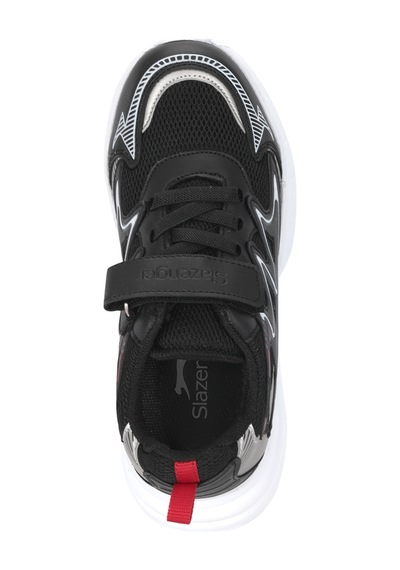 Slazenger Kyrıe New F Erkek Çocuk Cırt Cırtlı Siyah / Kırmızı Günlük Spor Ayakkabısı Kırmızı - Siyah