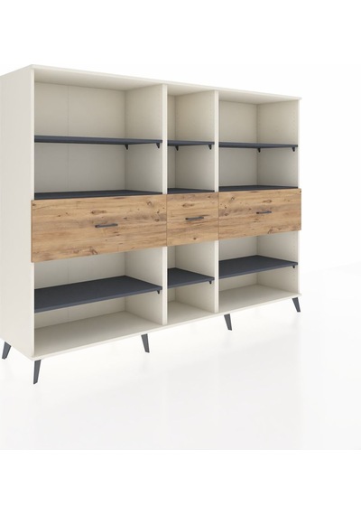 Hyperion Dolap 9 Raflı 3 Çekmeceli 220x44x163 Aytaşı-antrasit/çam Antrasıt/atlas Çam - Aytası Hyperion Dolap 9 Raflı 3 Çekmeceli 220x44x163 Aytaşı-antrasit/çam Antrasıt/atlas Çam - Aytası