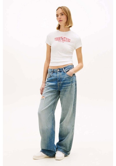 Tommy Jeans Kadın Tişört-dw0dw22272-16052 Beyaz