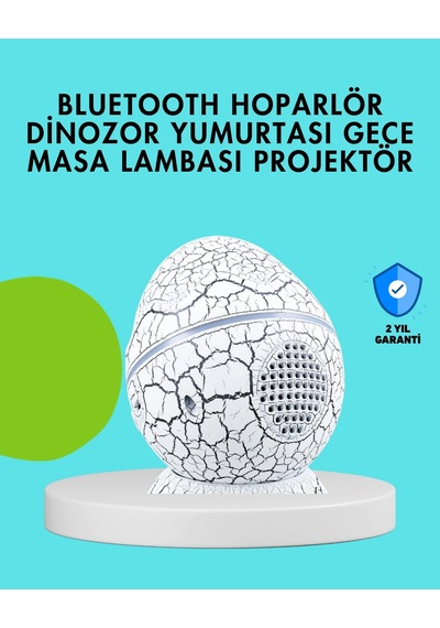 Dinozor Yumurtası Tasarımlı Gece Lambası Müzik Ve Işık Senkronizasyonlu Sarı