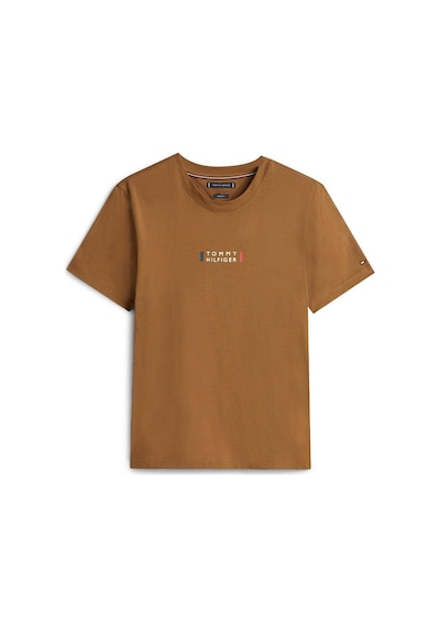 Tommy Hilfiger Brand Love Small Center Tee Erkek Kahverengi T-shirt - Mw0mw41453 Kahverengi