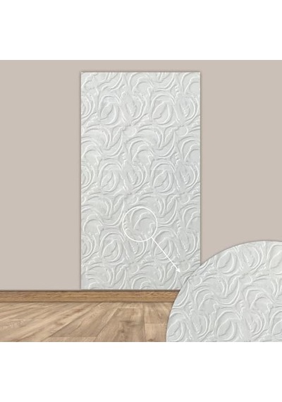 Tink 3d Kendinden Yapışkanlı Duvar Kağıdı Yeni Nesil Akustik Keçe Panel Modern Desen 52x98 Cm Beyaz, 2 Adet 1 M²