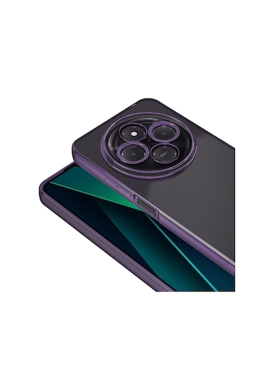 Xiaomi Redmi 14c 4g Kılıf Kamera Lens Korumalı Logo Gösteren İnce Hafif Pazarplus Derin Mor