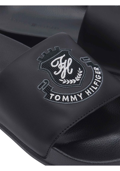 Tommy Hilfiger Erkek Marka Logolu Günlük Kullanıma Uygun Siyah Terlik Fm0fm05800 Bds