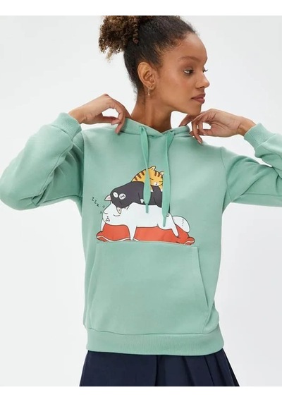 Koton Kadın Sweatshirt Mint Yeşili 4wal10047ık 24ky59000096 Y5947 Mint Yeşili Koton Kadın Sweatshirt Mint Yeşili 4wal10047ık 24ky59000096 Y5947 Mint Yeşili