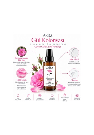 Geleneksel Türk Gül Kolonyası 100 ML