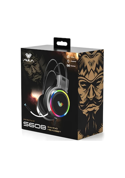Aula S608 Rainbow 3.5 MM + USB-A Oyuncu Kulaklığı Aula S608 Rainbow 3.5 MM + USB-A Oyuncu Kulaklığı