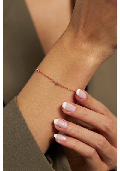 Rose Dorika Minimal Gümüş Bileklik