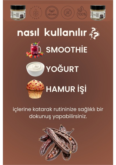 Keçiboynuzu Tozu 150 G Cam Kavanoz - Doğal , Katkısız , Koruyucusuz , Premium