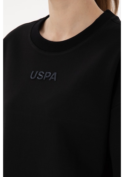 U.S. Polo Assn. Kadın Siyah Oversize Bisiklet Yaka Tişört 50294482-VR046