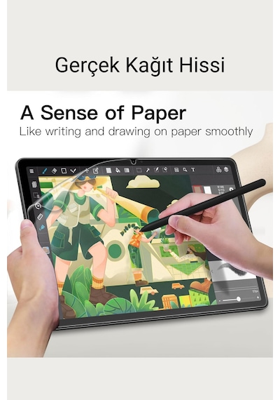 Galaxy Tab A11 Plus 11 İnç İle Uyumlu Gerçek Kağıt Özellikli Paper Like Ekran Koruyucu