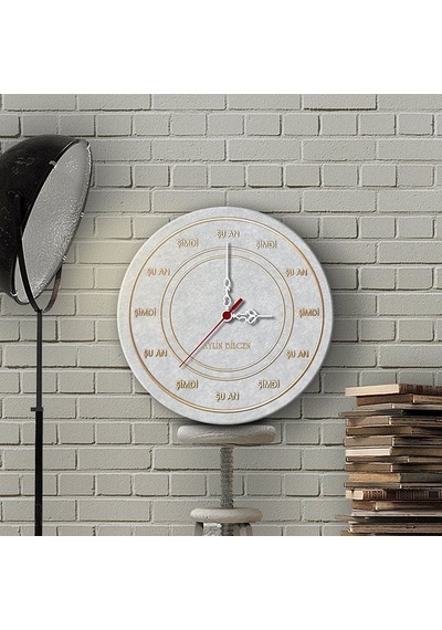 Kişiye Özel Farklı Tasarım Ahşap Duvar Saati 30 Cm. - 11 Çok Renkli