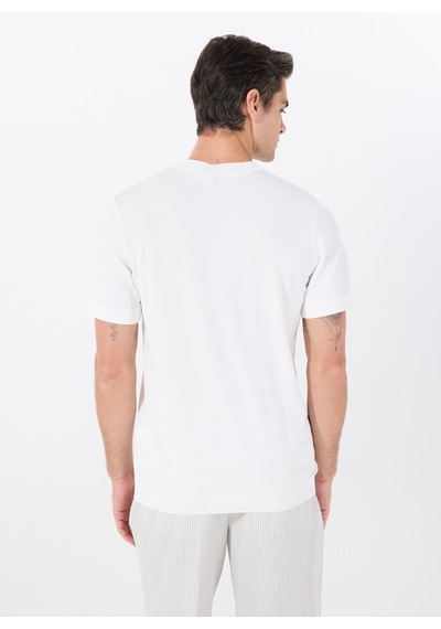 Fabrika Comfort Beyaz Erkek Bisiklet Regular Fit Kazak Fc4sm-kzk 0415 Kırık Beyaz