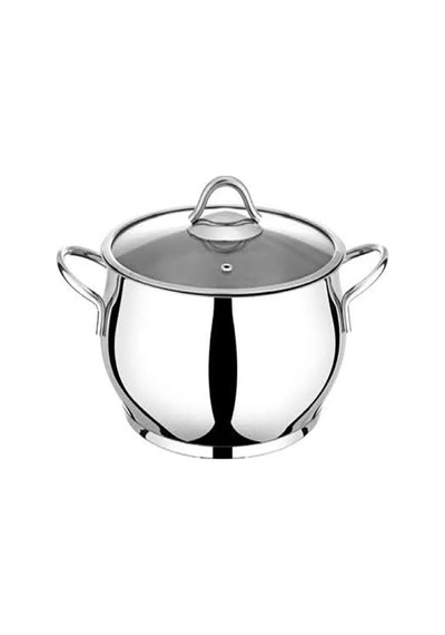 Serena Derin Çelik Tencere 30 Cm 14lt Gri