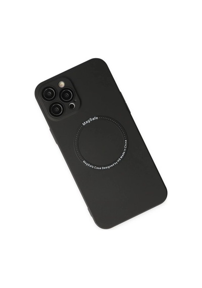 İphone 12 Pro Kılıf Jack Magneticsafe Lens Silikon - Siyah
