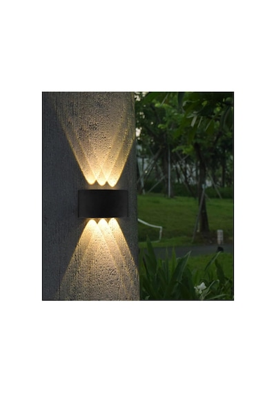 Dekoratif Çift Yönlü Duvar Aydınlatma Led Aplik Duvar Lambası Cata Haiti 10 Watt Desenli Duvar Amber Renk Işık