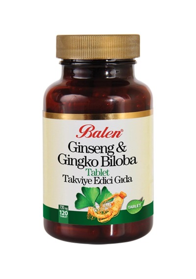 Balen Ginseng Ve Ginkgo Biloba Tabletleri Enerji Ve Odaklanma İçin 120 Adet
