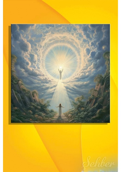 Lourry Legarde'ın Eternal Radiance İsimli Dini Temalı Eseri Dijital Kare Kanvas Tablo 4284 Çok Renkli